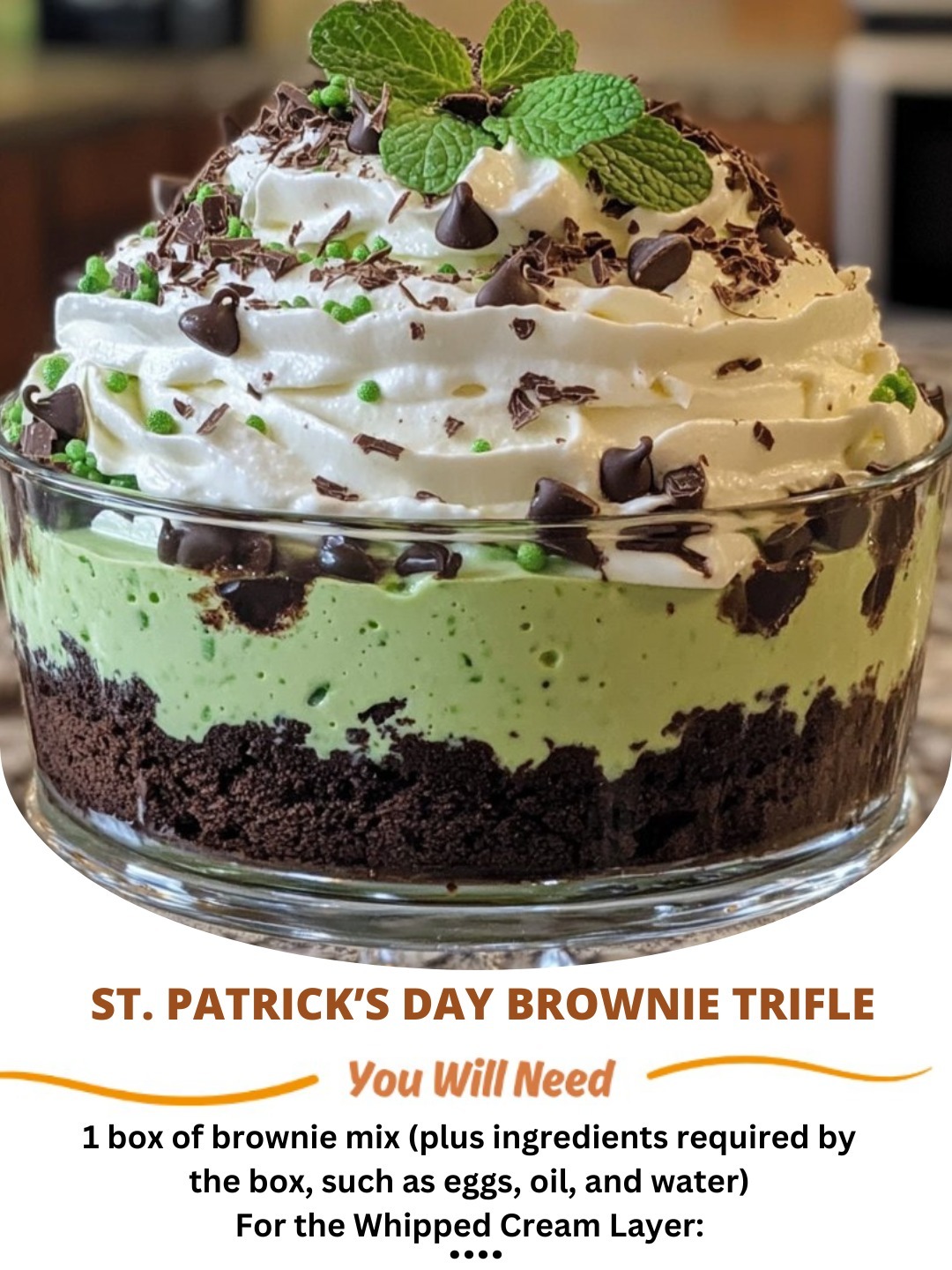 St. Patrick’s Day Brownie Trifle – Recipes And Crafts